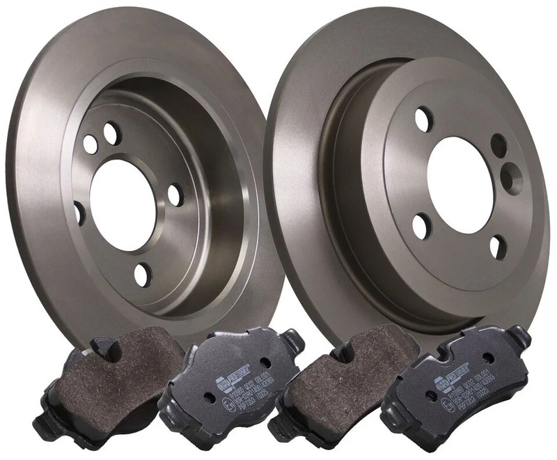 FOR MINI COUPE COOPER R58 1.6 10 TO 15 REAR SOLID BRAKE DISCS AND PADS SET 259MM
