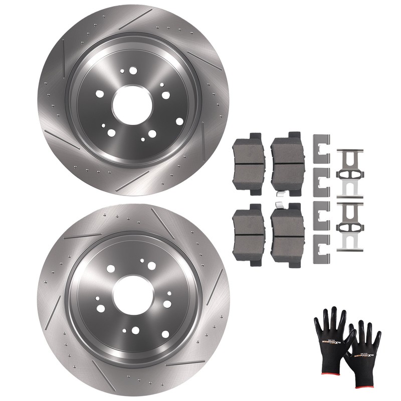 Rear Brake Rotors and Pads Set for Honda CR-V 2005-2016 Acura RDX 2010-18 S31372 gallery