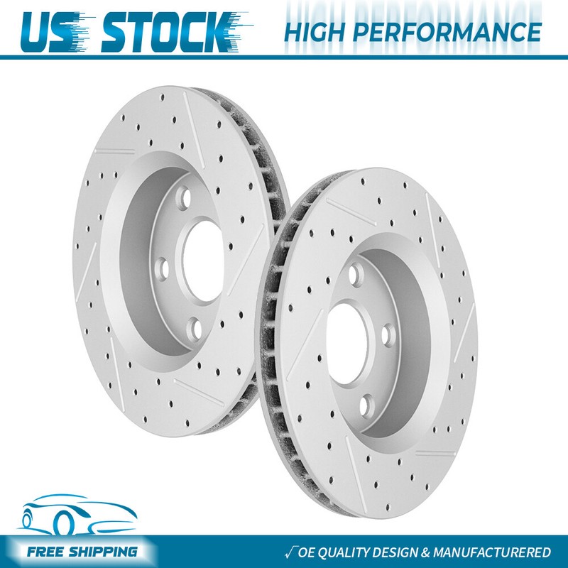 Front Disc Brake Rotors for 2007 2008 2009- 2015 2016 2017 2018 Jeep Wrangler JK