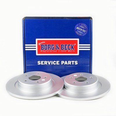 2x Brake Discs Pair Solid Rear 288mm BBD5457 Borg & Beck Set 13509120 13515914 gallery