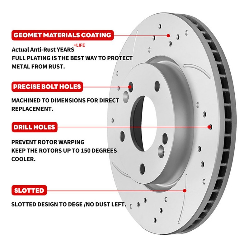 Front Brake Rotors Ceramic Pads for Honda Accord Crosstour 2012-2016 CR-V gallery