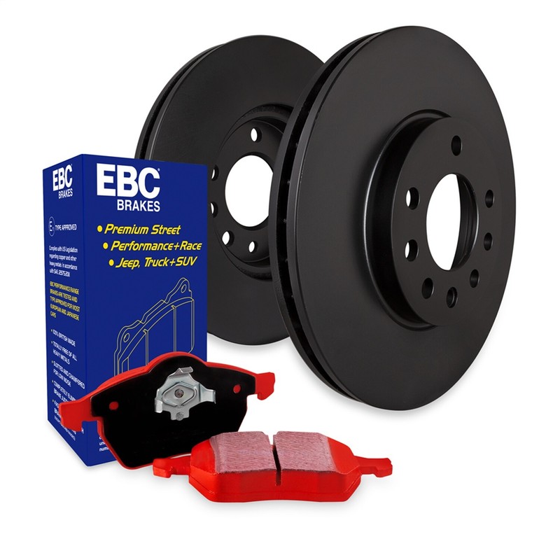 EBC Brakes S12KF1125 S12 Kits Redstuff and RK Rotors Fits 08-15 Lancer