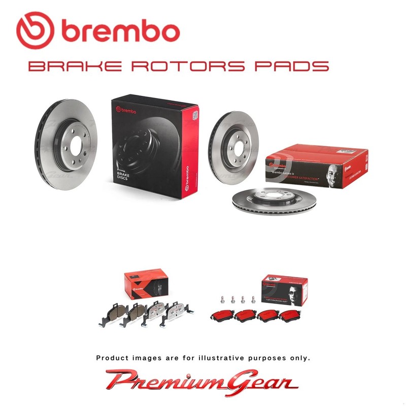 Front+Rear Brembo UV Coated Disc Rotors+Xtra Brake Pads for Audi S4 8W5 B9 18-24