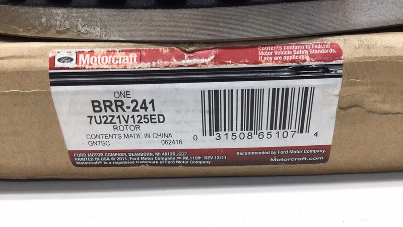 Motorcraft BRR-241 Disc Brake Rotor Ford 7U2Z1V125ED gallery