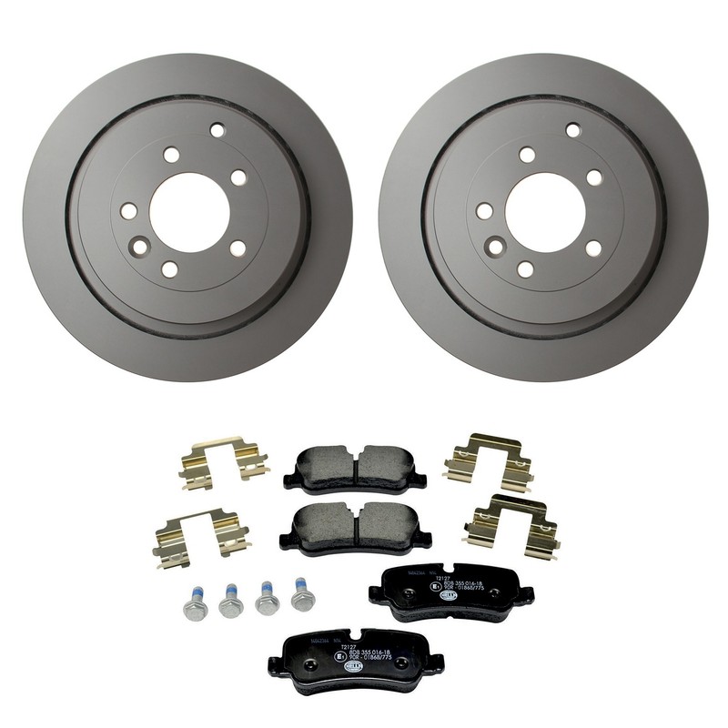 Hella Rear Rotors Low-Met Disc Brake Pad Kit For LR4 Range Rover Sport