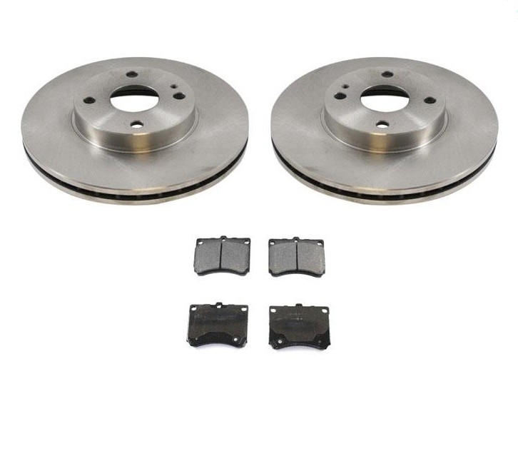 for 99-03 Ford Escort Front Brake Disc Rotor Rotors & Ceramic Pads