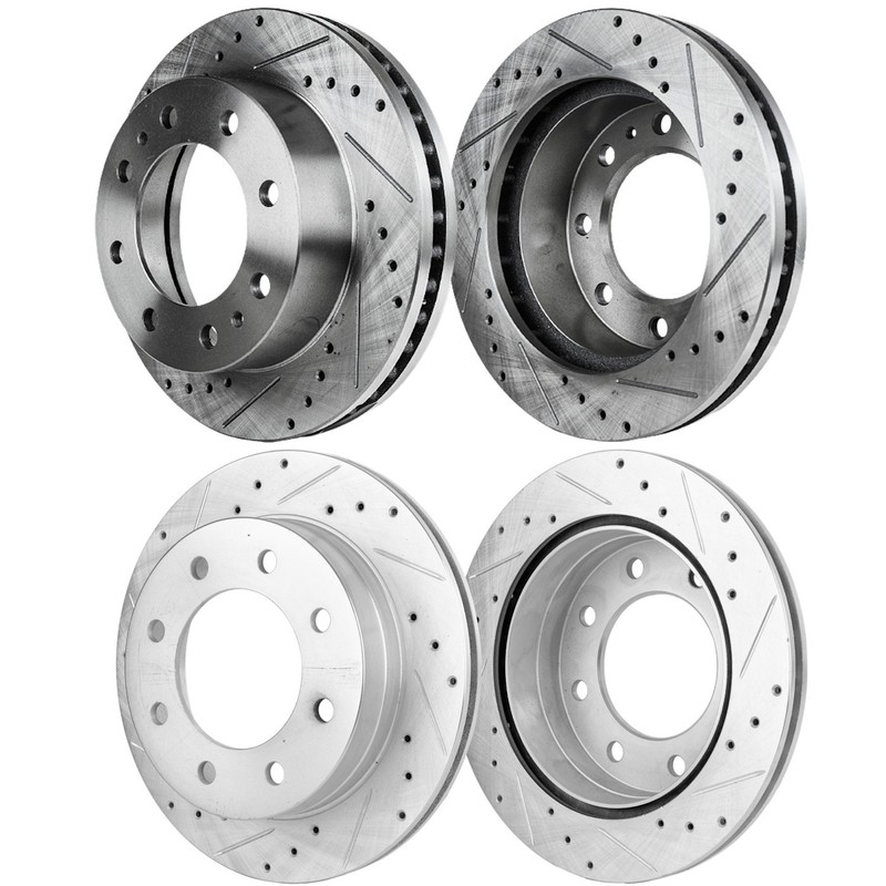 Front & Rear Brake Disc Rotors for Chevy Suburban Yukon Chevrolet 2500 GMC XL
