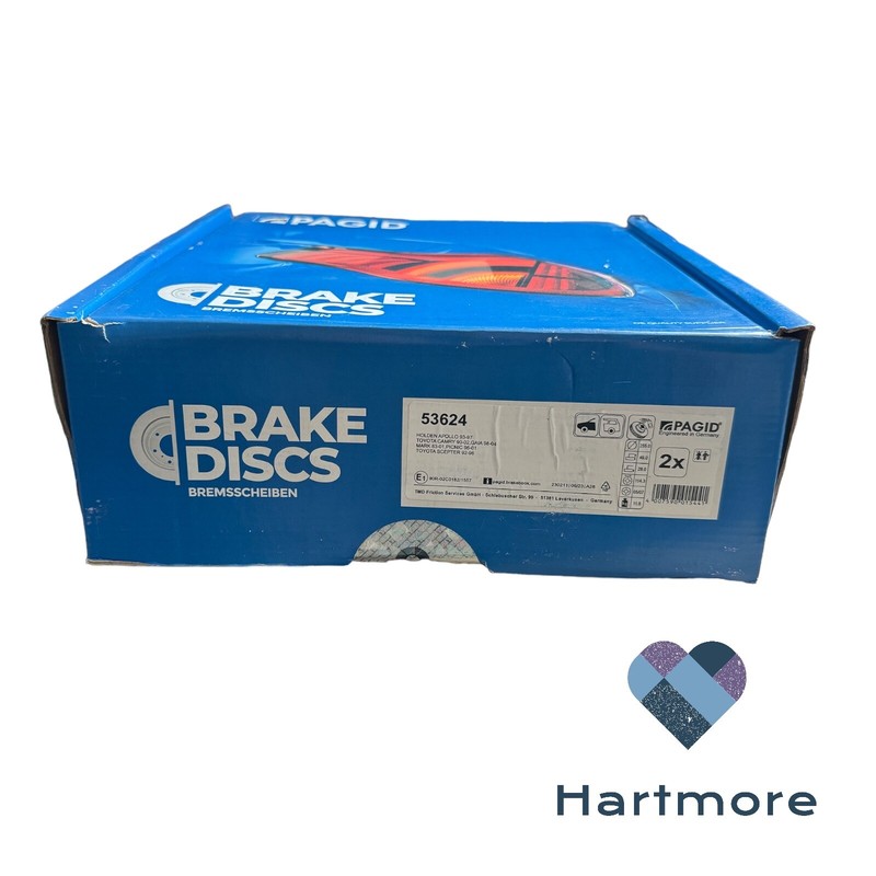 PAGID 53624 Brake Discs Toyota Camry, Picnic,Vista
