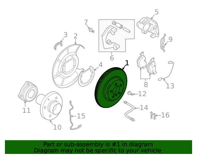 Genuine BMW Rotor Left 34-21-2-282-807 gallery
