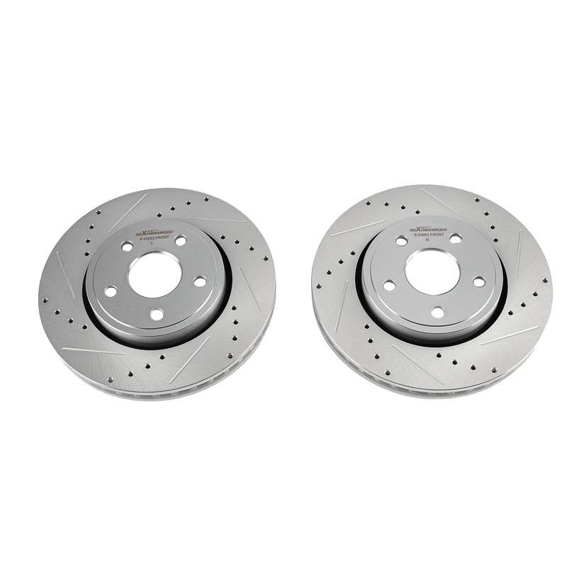 330mm Front Drilled Disc Rotors for 2011-2020 Dodge Durango Jeep Grand Cherokee gallery