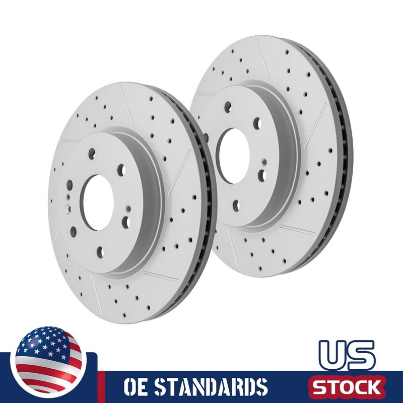 For GMC Chevrolet Silverado 1500 Sierra Yukon XL Front Drilled Disc Brake Rotors