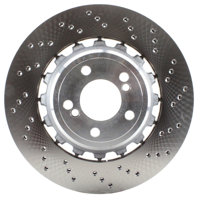 SHW Performance Rear Right Drilled 385mm Disc Brake Rotor For BMW F85 X5 F86 X6 gallery