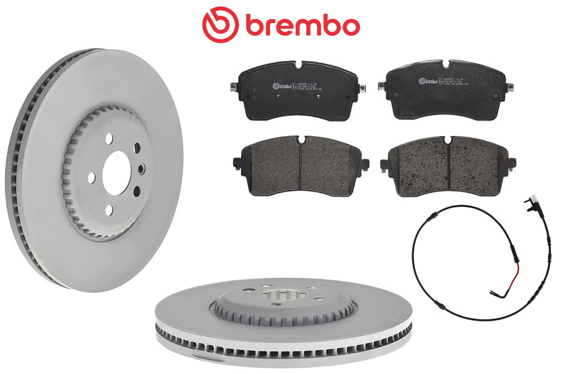 BREMBO BRAKE DISCS PADS SET FRONT FOR RANGE ROVER EVOQUE 19- P300e D200