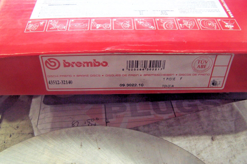TOYOTA BRAKE ROTOR FITS FRONT CAMRY 1983-86 ** 43512 32140** MADE IN ITALY* gallery