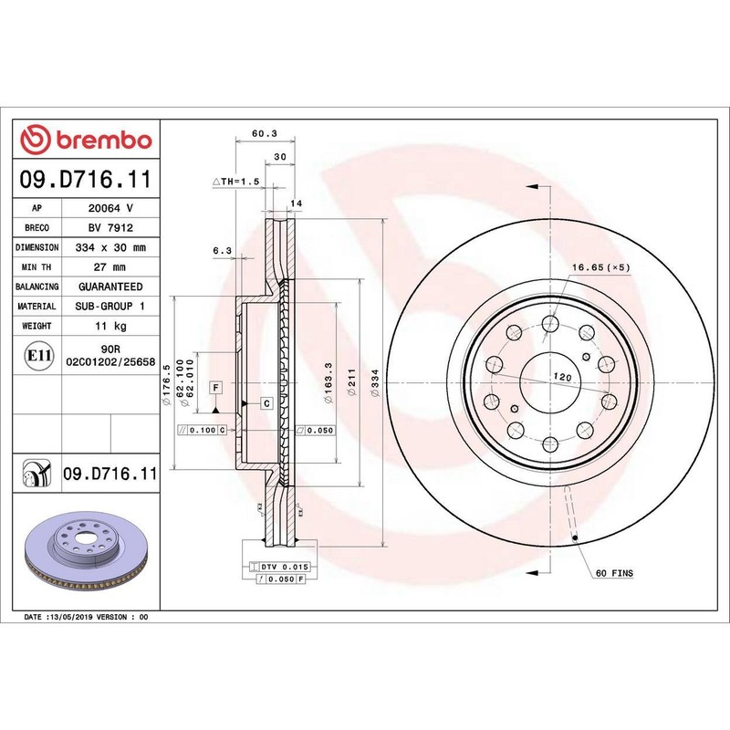 Brembo Front Disc Brake Rotor for 2007-2008 Lexus LS460 L gallery