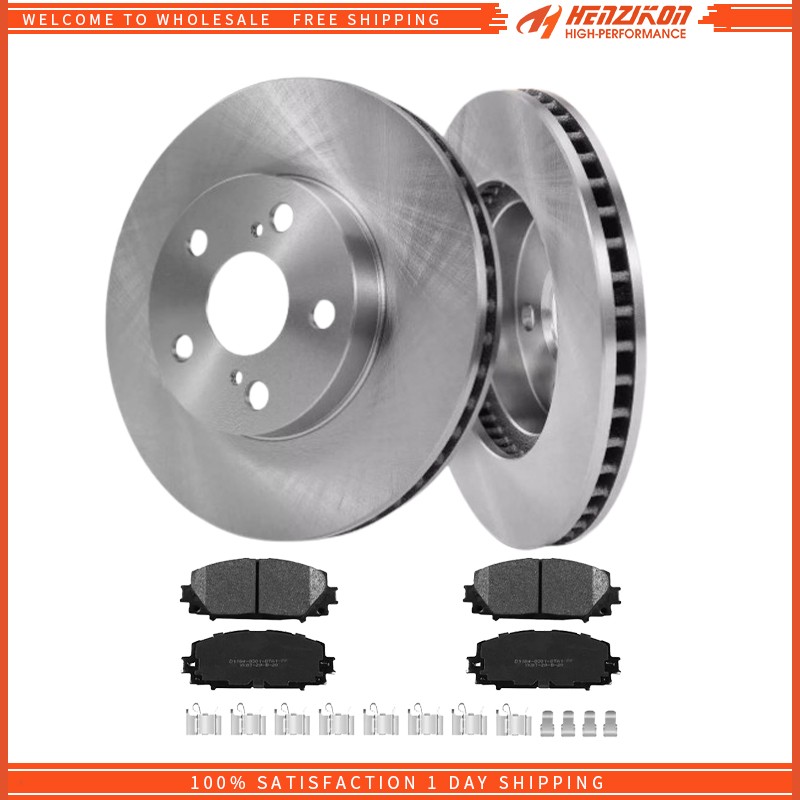 Front Brake Rotors + Ceramic Pads Kit fits Toyota Prius 2010-2015 5 Lug
