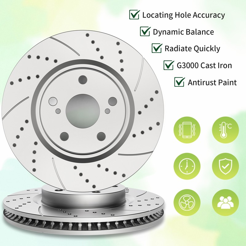 Front and Rear Rotors Brake Pads Kit for Chrysler 300 2005-2023 magnum 2005-2008 gallery