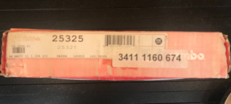 Brembo Front Brake Rotor - 34-11-1-160-674 - For BMW 318i, 318ti, 323is & More gallery