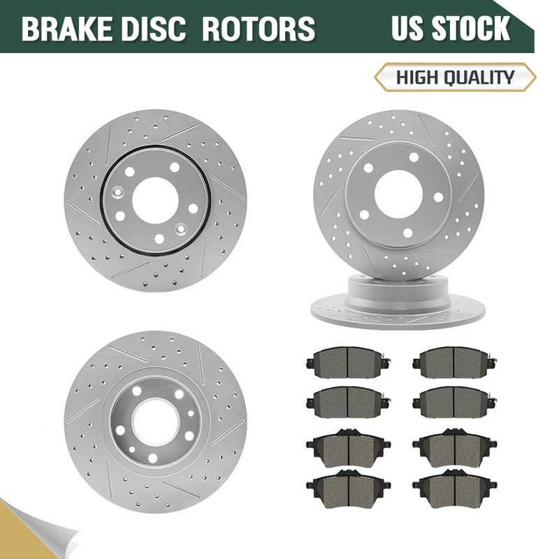 Front Rear Disc Rotors And Ceramic Brake Pads Set for 2020 – 2024 Nissan Sentra
