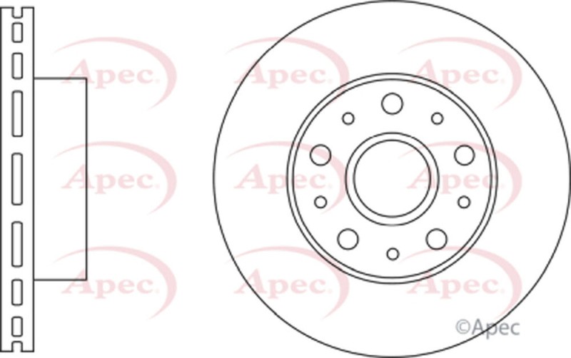 Apec Front Brake Disc Fits Fiat Ducato Citroen Relay Peugeot Boxer #3 gallery