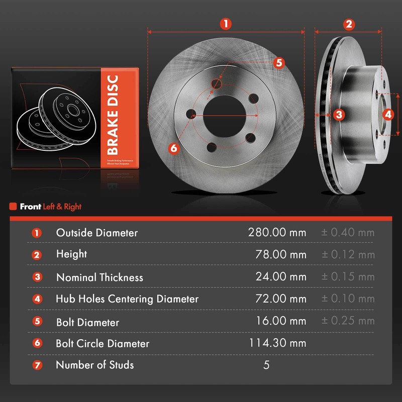 New Front Disc Brake Rotors for Jeep Cherokee 1999-2001 Wrangler TJ 1999-2006 gallery