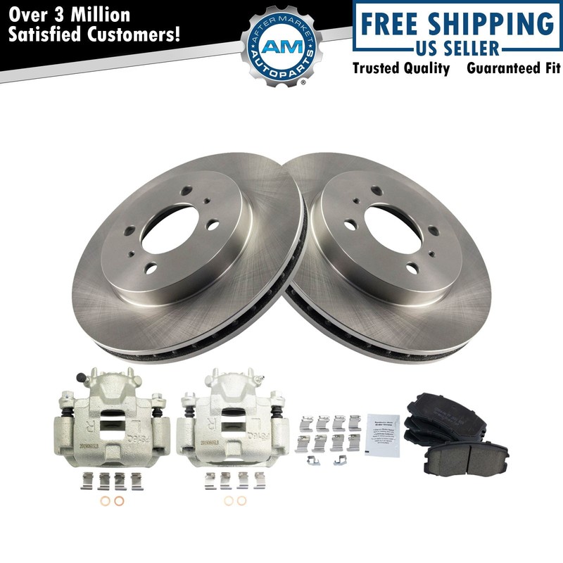 Front Ceramic Brake Pads & Rotors Kit Fits 2002-2007 Mitsubishi Lancer