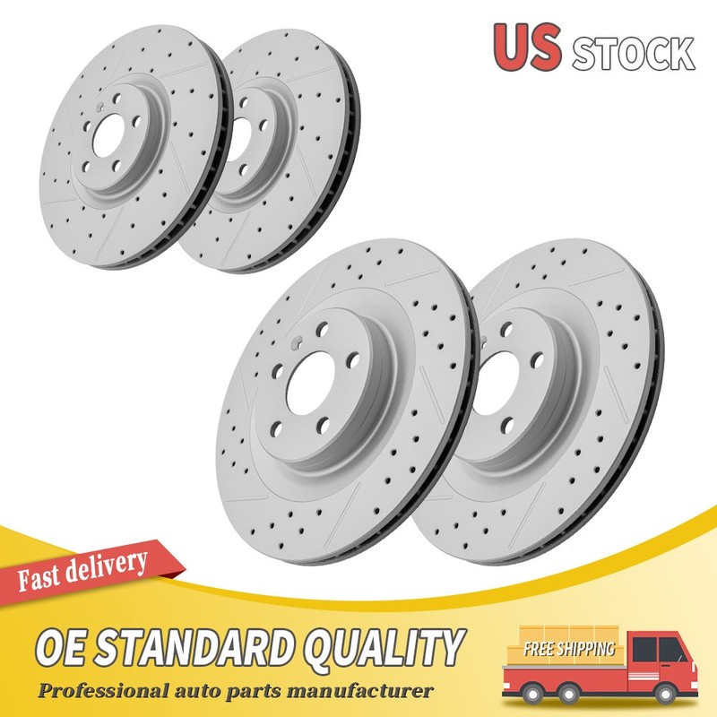 Front Rear Drilled Brake Rotor For Volvo S60 S90 XC60 XC90 V60/V90 Cross Country