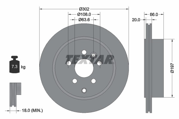 Textar 92162803 Brake Disc for Ford USA, Land Rover gallery
