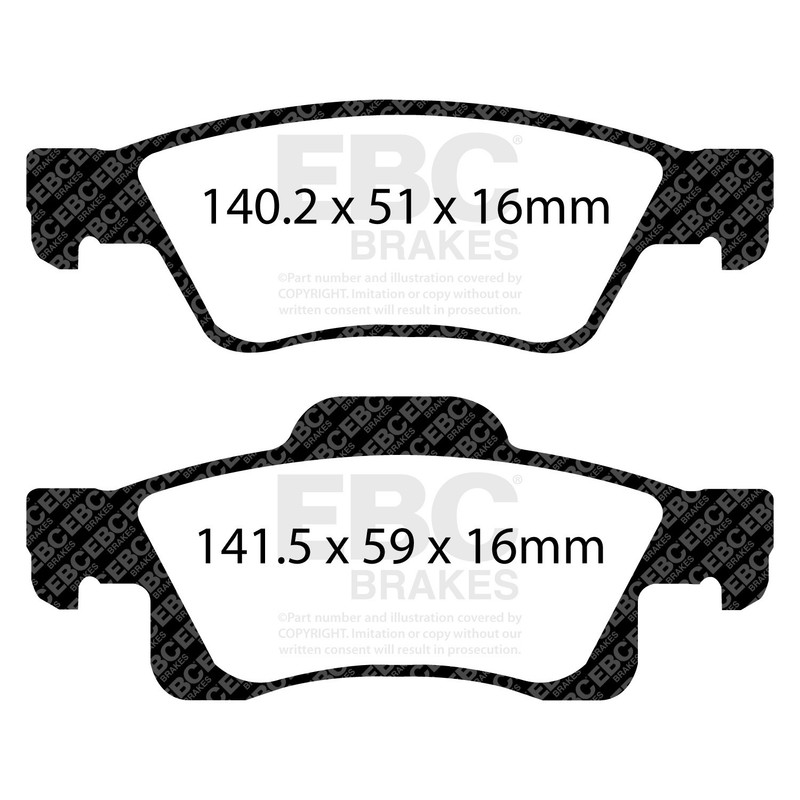 EBC Rear Yellowstuff Pads & Discs Kit For Dodge Durango Jeep GC S13KR1300 gallery
