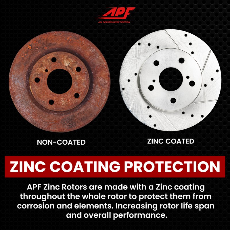 Rear Zinc Drill/Slot Brake Rotors for Audi A7 Quattro 2012-2018 gallery