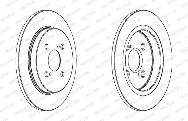 Ferodo DDF1781C Brake Disc for Aston Martin, Toyota