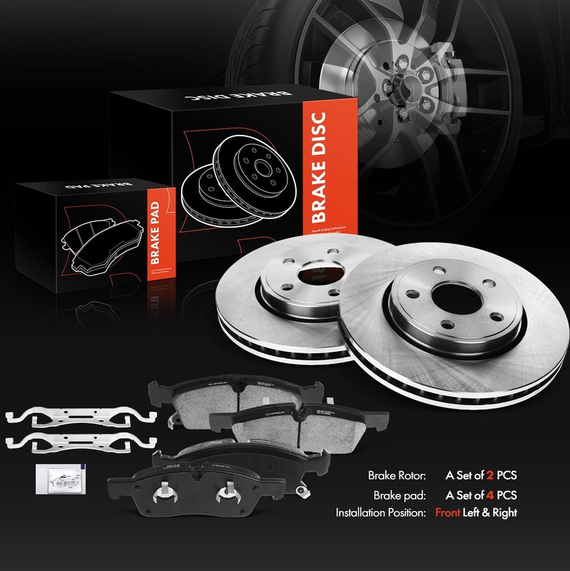 Front Disc Brake Rotor & Brake Pads for Jeep Grand Cherokee Dodge Durango 11-20 gallery