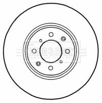 x2 Borg & Beck Front Brake Discs Pair Fits MG BBD4564
