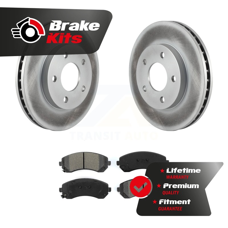Front Coat Brake Rotors Semi-Metallic Pad Kit For 2002-2007 Buick Rendezvous FWD