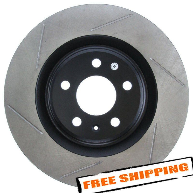 StopTech Sport Slotted 1-Piece Rear Passenger Side Brake Rotor for Audi Q7 16-18 gallery
