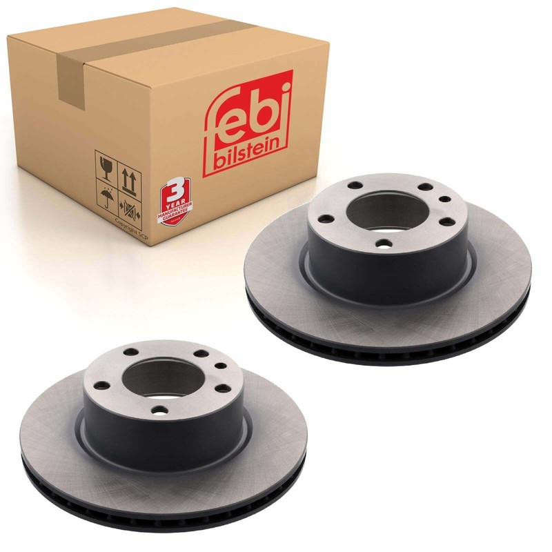 Pair of Front Brake Disc Fits BMW 5 Series E28 OE 34111163135 Febi 04440