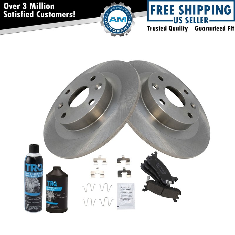 Rear Ceramic Brake Pad & Rotor Kit w/Chemicals for Mazda Ford Mercury