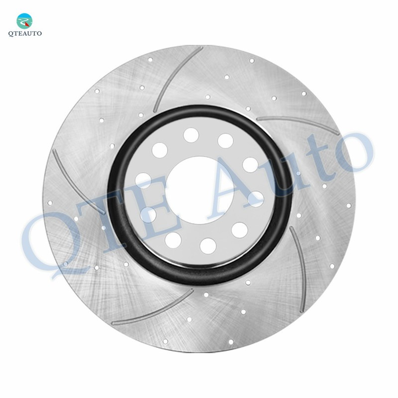 Set of 4 Front-Rear Drilled Slotted Brake Disc Rotors For 2005-2009 Audi A4 gallery