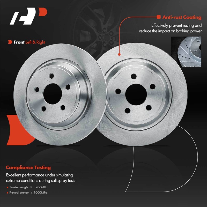 Rear Side Disc Brake Rotors + Brake Pads for Ford Edge Fusion Lincoln MKX MKZ gallery