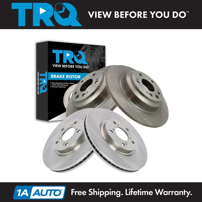 TRQ Front & Rear Brake Rotors Set Fits 2009-2014 Acura TL