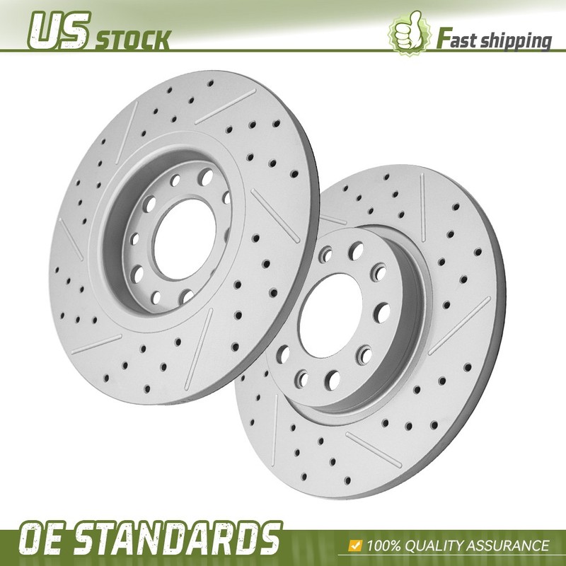 278mm Rear Brake Rotors for 14 – 23 Jeep Cherokee w/ Single Piston Front Caliper