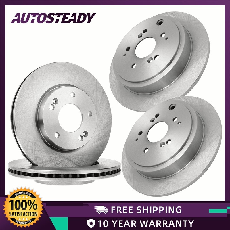 4x Front Rear Brake Rotors for 2003 – 2008 Honda Pilot 2001 – 2006 Acura MDX