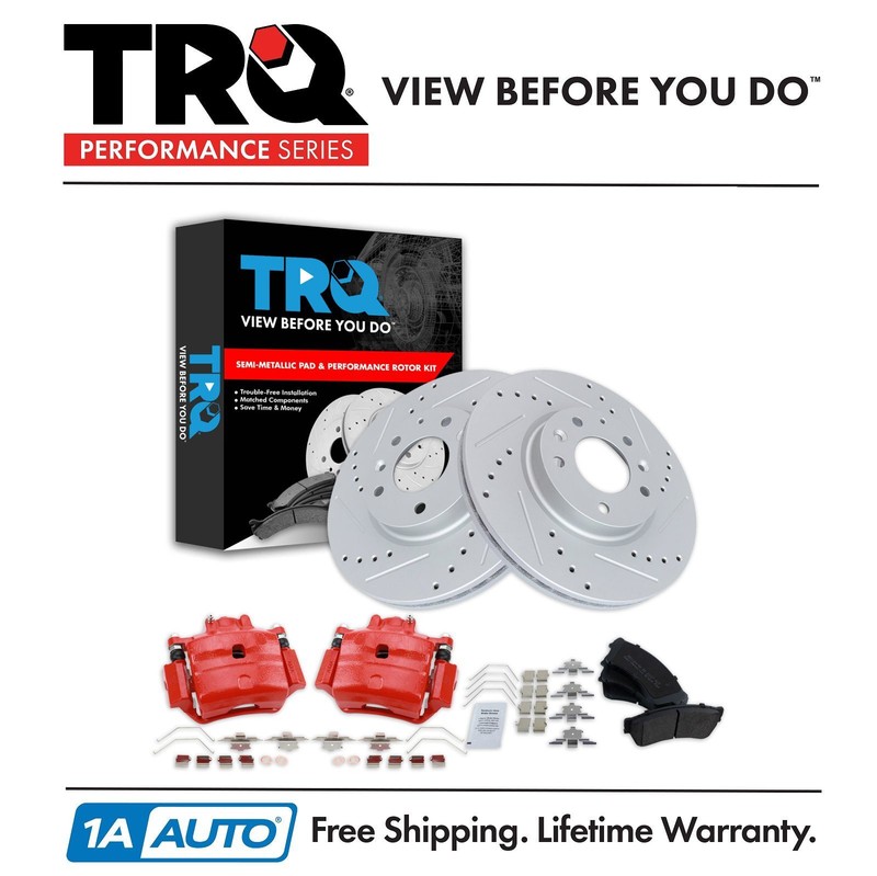 TRQ Performance Front Brake Pad & Rotor Kit For 06-13 Ford Lincoln Mazda Mercury