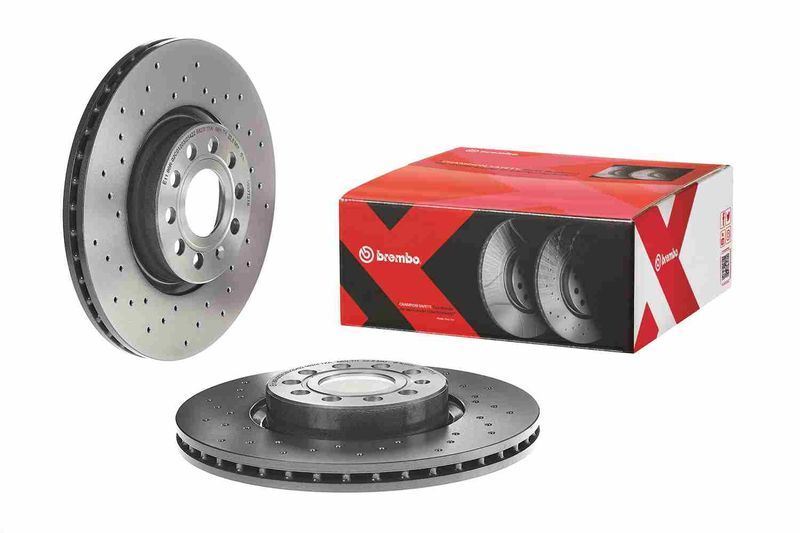Front + Rear Disc Perforated Vented Solid + Pads Fits VW Golf Jetta BREMBO gallery
