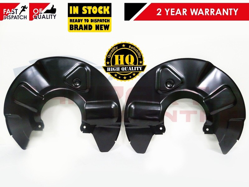 FOR VW TRANSPORTER T5 1.9 2.5 03-09 FRONT BRAKE DISC DISCS DUST COVER SHIELD SET