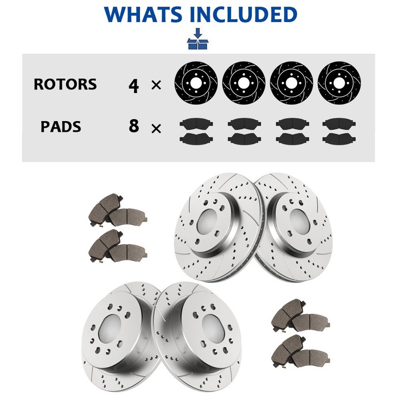 303mm Front 278mm Rear Rotors Brake Pads fit for Chevrolet Monte Carlo Impala gallery