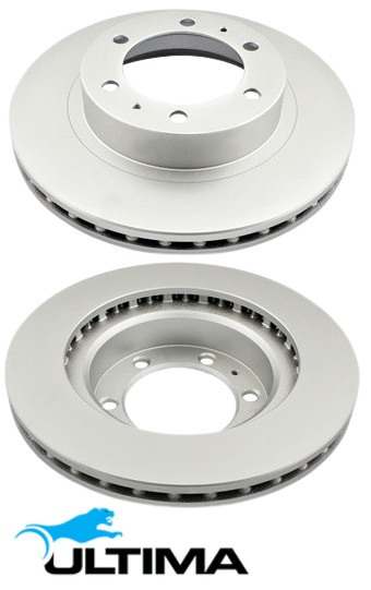 FRONT VENTED DISC BRAKE ROTOR SET FOR TOYOTA HILUX WORKMATE TGN121R 2TRFE 2.7 I4