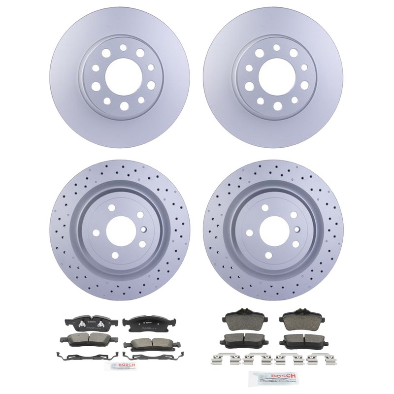 Hella Front Rear Rotor Bosch Ceramic Brake Pad Kit for X166 ML350 Bluetec 4Matic
