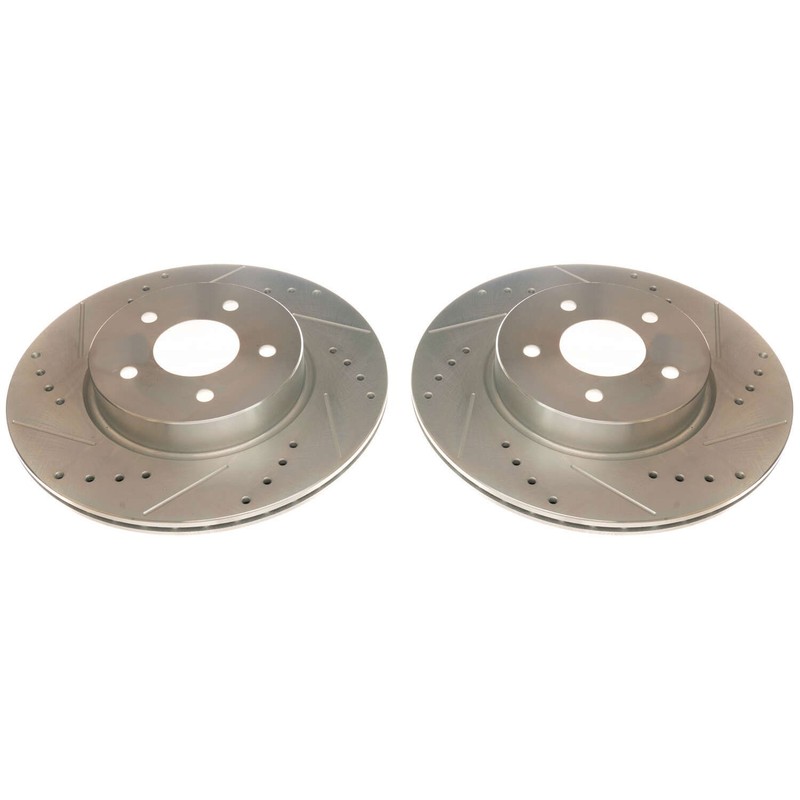 PowerStop Evolution Drilled Slotted Rotors Pair Rear For INFINITI QX50