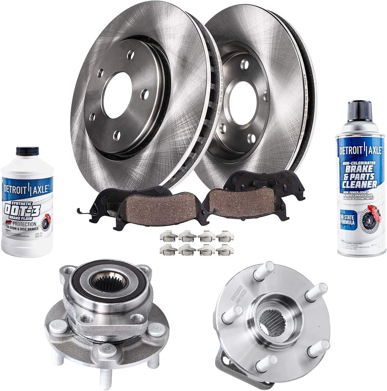 Front Brake Pads Rotors Wheel Hubs for 2008-2013 Subaru Forester